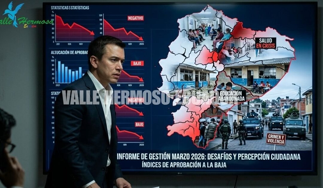 Descenso en la aprobación de Daniel Noboa
