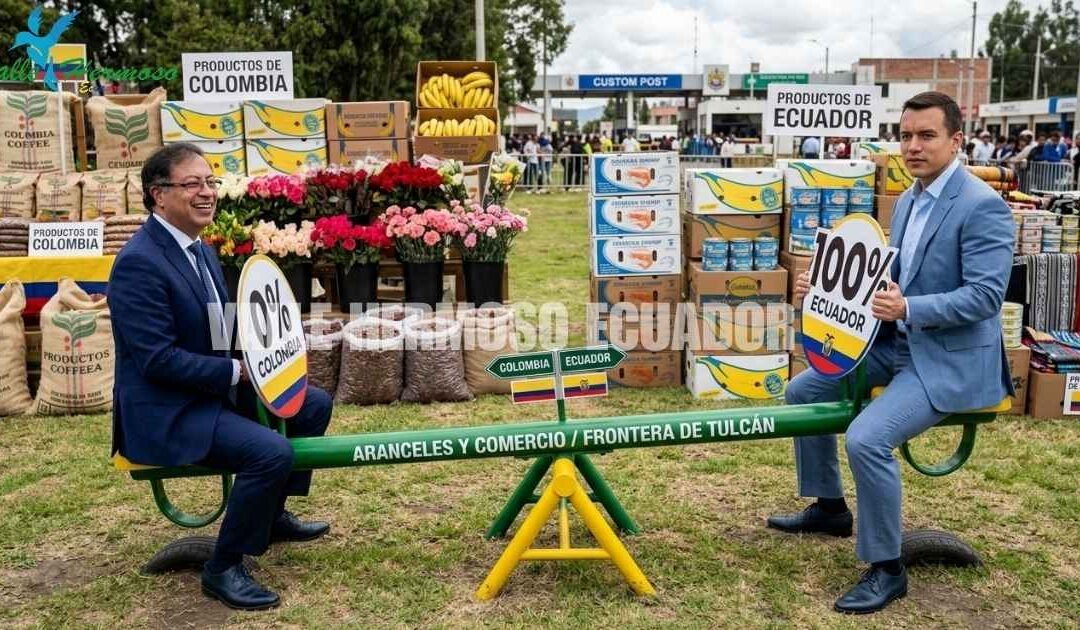 Tensión en la Frontera: Noboa aplica el 100% de arancel a Colombia mientras Petro retrocede al 0% en productos clave.