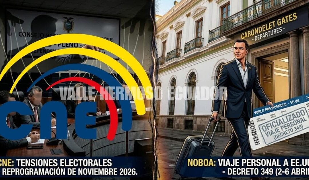 Noboa oficializa viaje personal a EE. UU. en medio de tensiones electorales